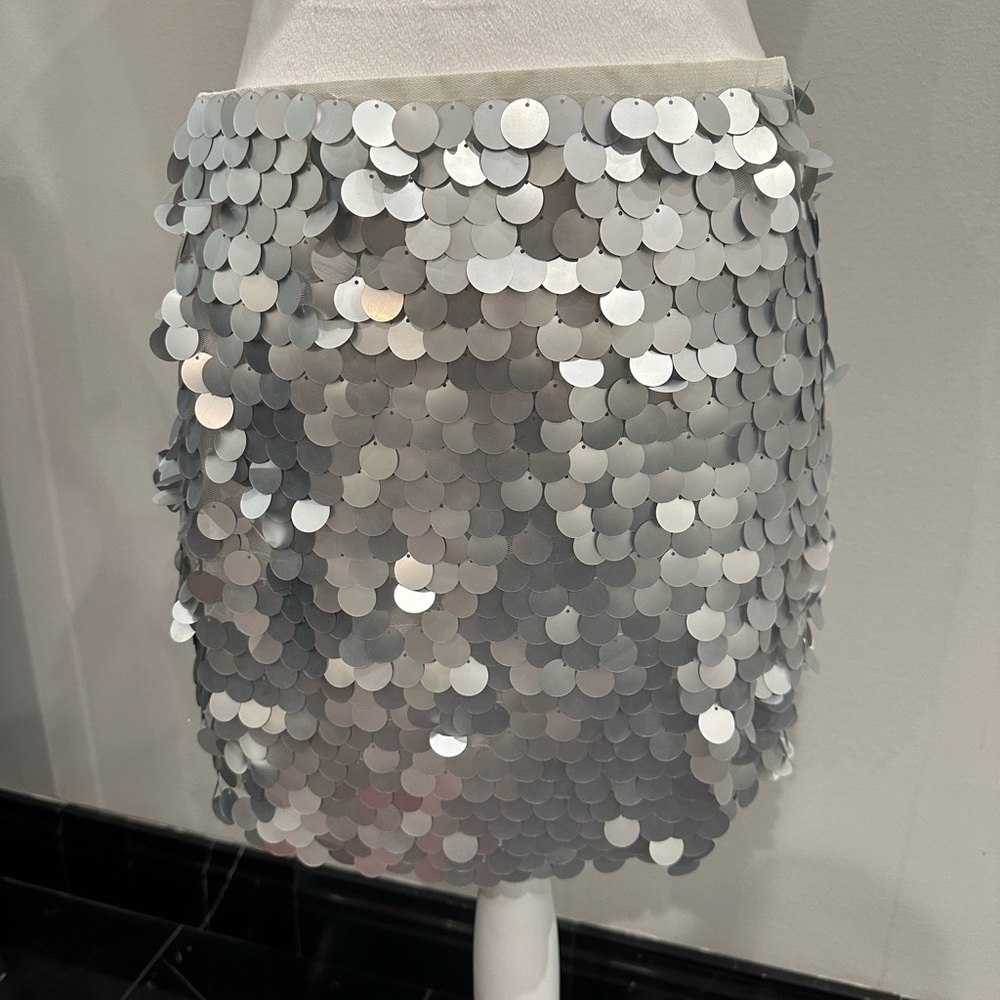 Chunky Silver Sequence Skirt - image 3